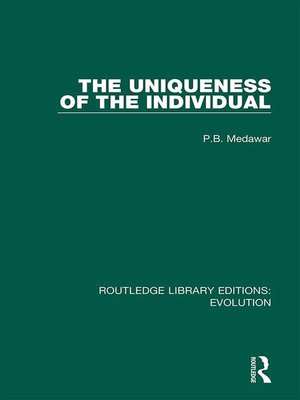 cover image of The Uniqueness of the Individual